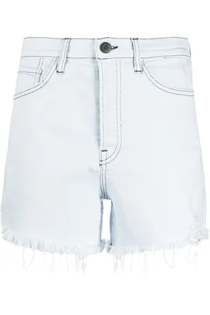 3x1 Denimshorts med frynset kant
