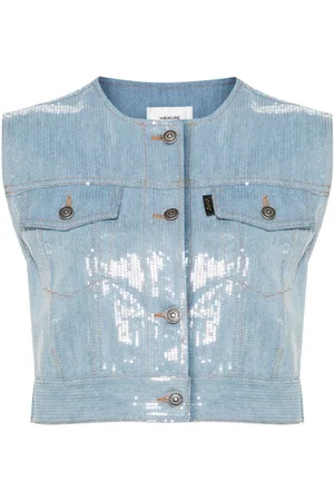 haikure Judy denimvest med pailletter