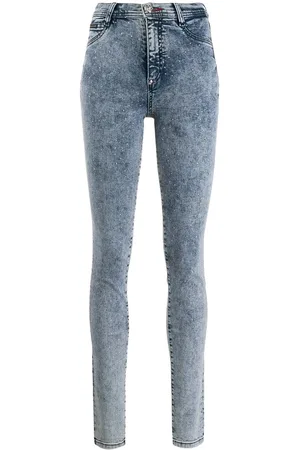 Philipp Plein Højtaljede denim jeggings