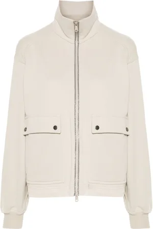 Brunello Cucinelli Monili sweatshirt med kæde og lynlås