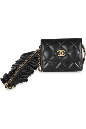 CHANEL Diamantquiltet kortholder med kæde fra 2020