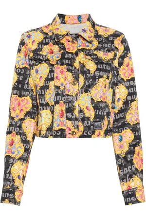 VERSACE Denimjakke med Heart Couture-tryk