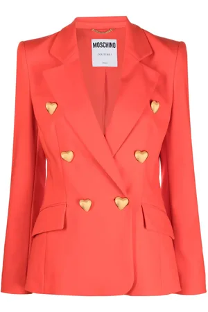 Moschino Dobbeltradet blazer med hjerteknapper