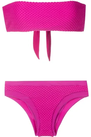 AMIR SLAMA Bandeau-bikini i tekstur