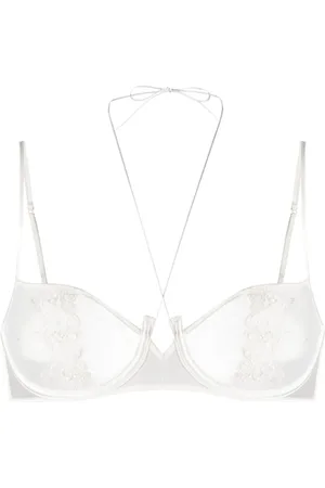Kiki de Montparnasse Balconette-bh i silke med halterneck