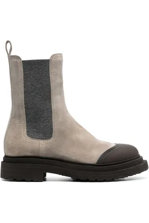 Brunello Cucinelli 50mm ankelstøvler i ruskind