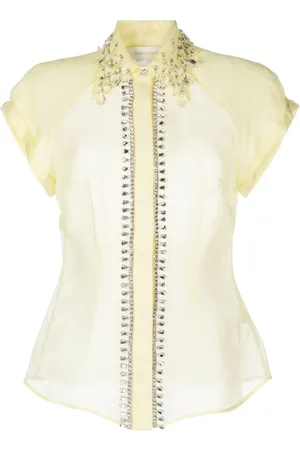 ZIMMERMANN Matchmaker Diamante bluse i hør-bland