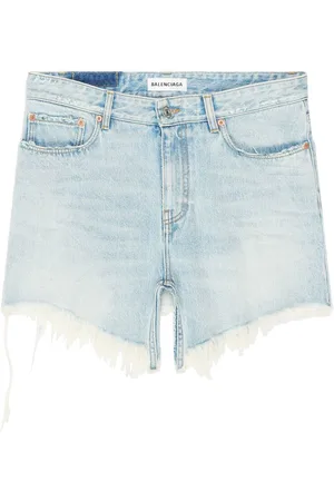 Balenciaga Kort denimnederdel med udskæringsdetalje