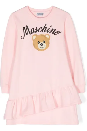 Moschino Kjole med broderet logo og flæser