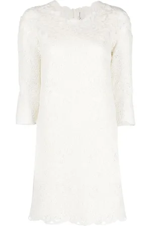 ERMANNO SCERVINO Kort Guipure-kjole med blonde