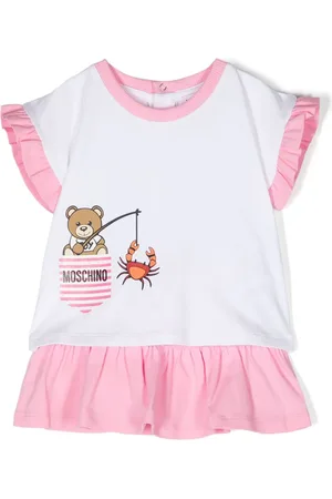 Moschino T-shirt- og nederdelssæt med bamsetryk