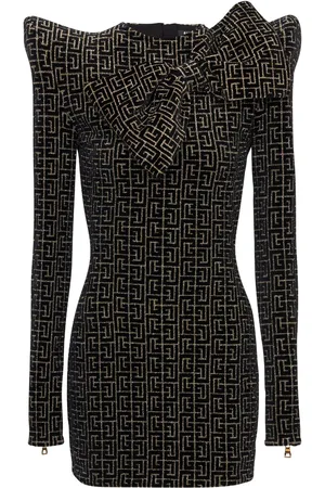 Balmain Kort kjole med monogramtryk