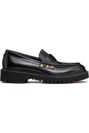 VALENTINO GARAVANI Rockstud loafers i læder