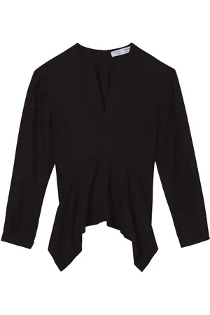Proenza Schouler Poplin-top med V-hals