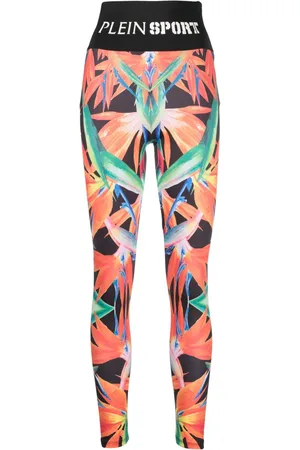 Philipp Plein Leggings i stræk med blomstertryk