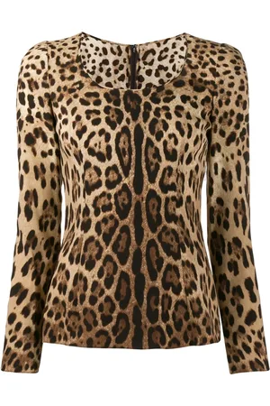 Dolce & Gabbana Bluse med leopardtryk
