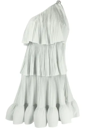 Lanvin Plisseret kjole med one-shoulder-snit