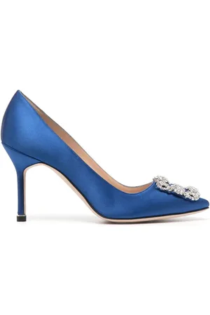 Manolo Blahnik 90 mm Hangisi pumps med udsmykning