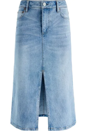 ALICE+OLIVIA Rye denimnederdel med lav talje