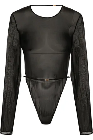 Saint Laurent Bodysuit i crepe med åben ryg