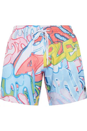 Philipp Plein Badeshorts med graffiti-tryk