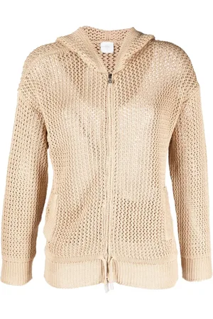 ELEVENTY Cardigan med lynlås og hætte