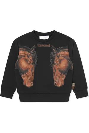 Roberto Cavalli Sweatshirt i jersey med tryk