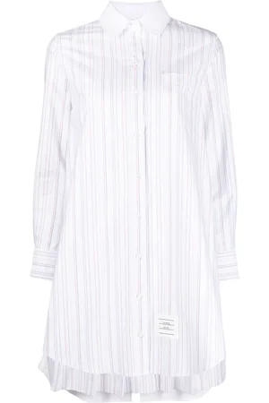 Thom Browne Stribet plisseret skjortekjole