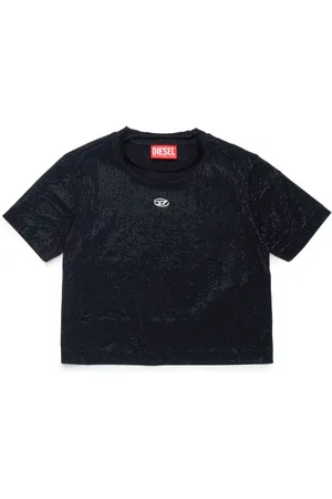Diesel Cropped T-shirt med nitter