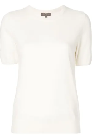 N.PEAL T-shirt i kashmir med rund hals