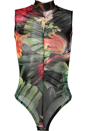 Philipp Plein ærmeløs bodysuit med blomstertryk