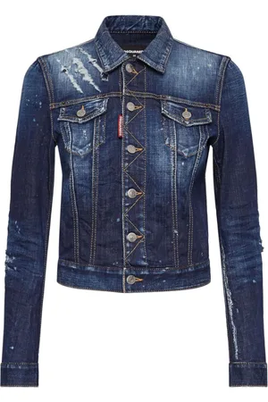 Dsquared2 Denimjakke med slitageeffekt