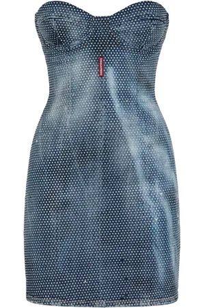 Dsquared2 Kort kjole med krystaludsmykninger