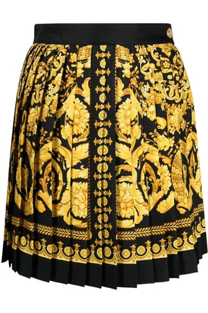 VERSACE Plisseret nederdel med baroktryk