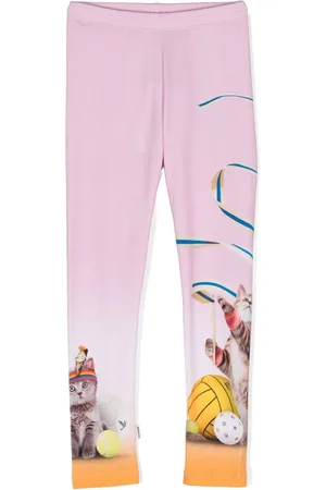 Molo Leggings i bomuld med kattetryk