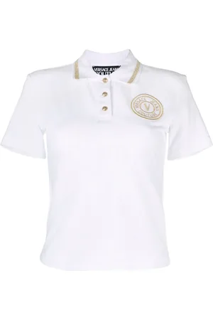VERSACE Polo med V-emblem