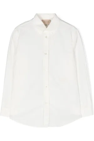 Gucci Skjorte i poplin med broderet logo
