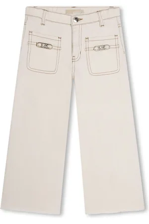 Michael Kors Jeans med kontrastsyninger og brede ben