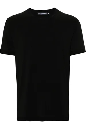 Dolce & Gabbana Kortærmet T-shirt med rund hals