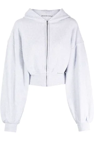 Alexander Wang Cropped hættetrøje med lynlås