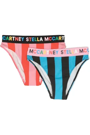 Stella McCartney Stribede underbukser med logobånd (pakke med to)