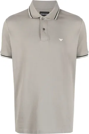 Emporio Armani Polo med striber og logobroderi