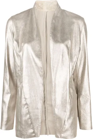 GIORGIO BRATO åben metallisk blazer