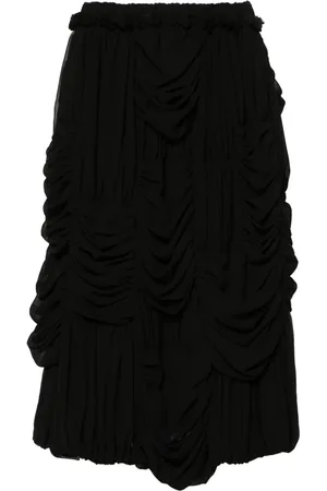 Comme des Garçons Mellemlang draperet nederdel