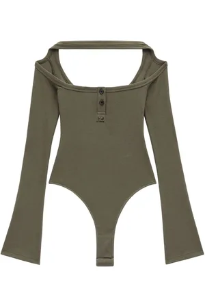 Courrèges Ribbet bodysuit med udskæringsdetalje
