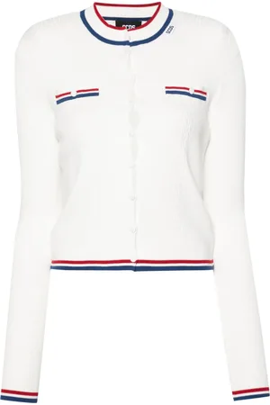 GCDS Cardigan med stribet kant