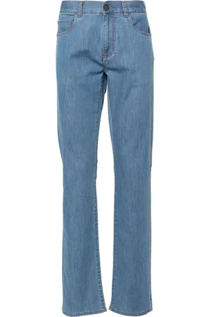 CANALI Jeans med mellemhøj talje og smal pasform
