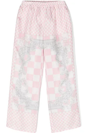 VERSACE Silkebukser med baroktryk