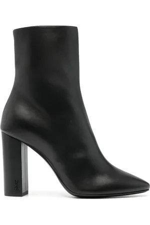 Saint Laurent Lou 95 mm læderstøvler