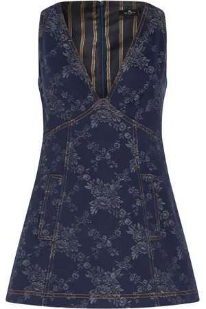 Etro Kort kjole i blomstret jacquard